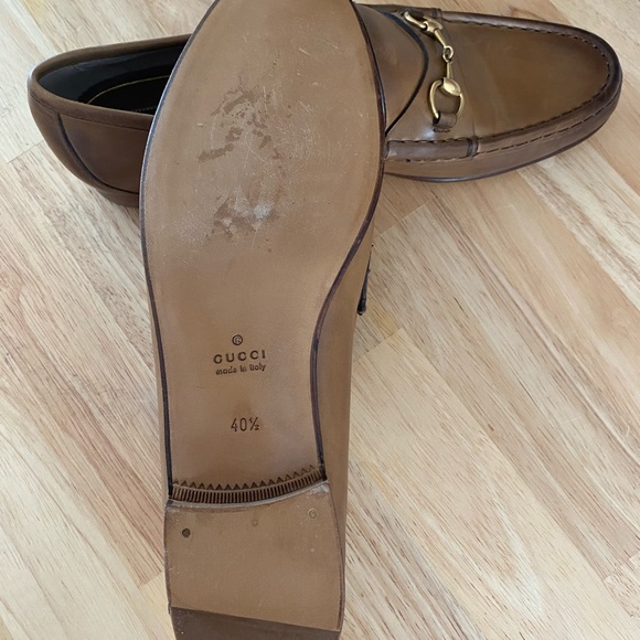 Gucci Horse Bit Loafer Dress Shoes 40.5 brown/tan leather! Excellent condition - Picture 7 of 8